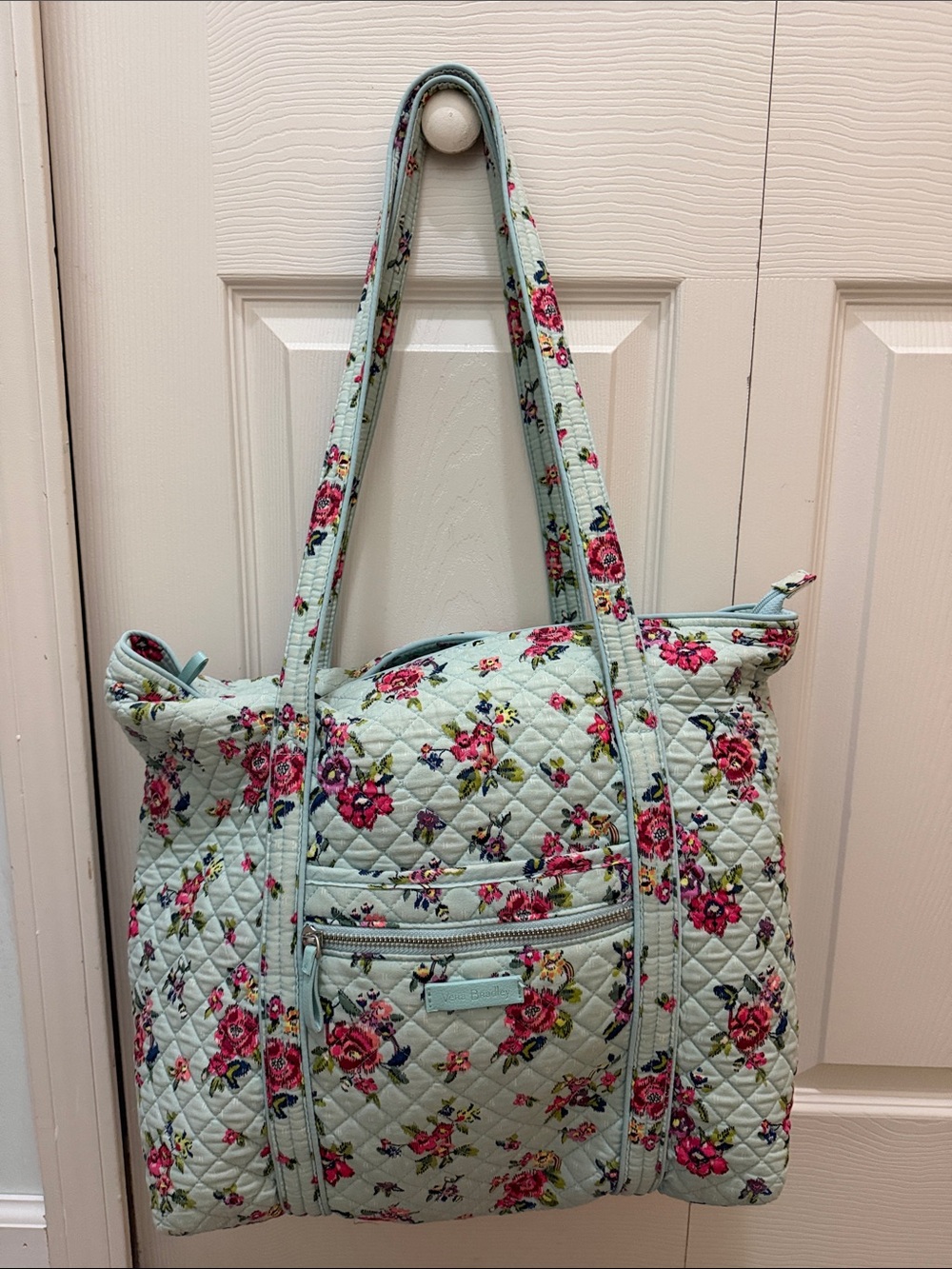 Vera Bradley Original Vera Tote in Water Bouquet Floral Quilted Bag VGUC